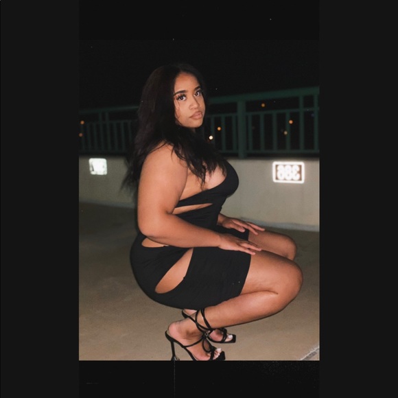 Fashion nova show off midi dress size 1X in black - Picture 1 of 3